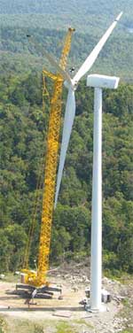 Installing wind turbine blades