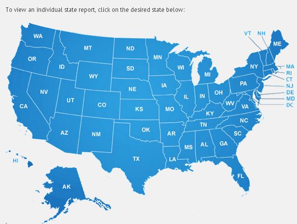 Acore us map US map for Acore RE report