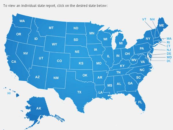 US map for Acore RE report