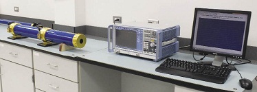 Test equipment on a bench