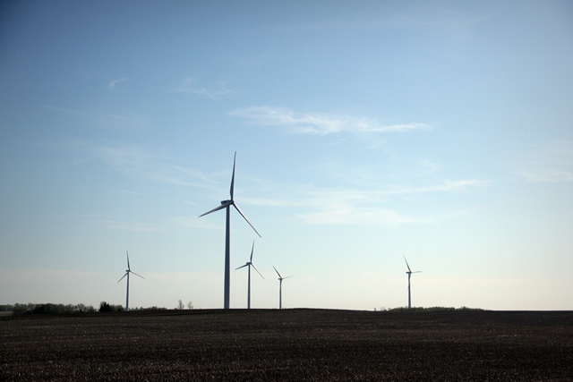 One of many wind farms in the Iowa Lakes region. I can't wait to come back next year for WindTech 2014!