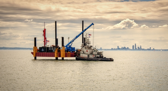 Barge on Lake Erie