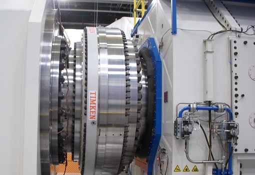 The $14 million center houses a large bearing system that can handle  bearings with up to 13-ft ODs  on sophisticated equipment capable of simulating harsh operating conditions similar to those found in utility wind turbines. 