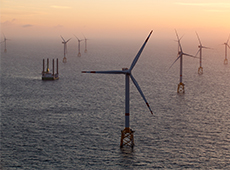 Thornton Bank Offshore Wind Farm steel jackets being installed, similar to what will be used at the Fife Energy Park. Photo credit: FoundOcean