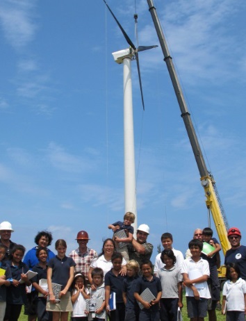 The Northern Power Systems 100 wind turbine specifically supports microgrids, such as this one in North Kohala, Hawaii.