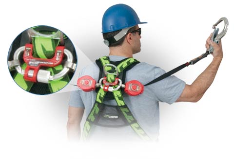 Miller Twin Turbo Fall Protection Systems with G2 Connector increases performance, safety, and versatility.