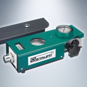 The design allows the simultaneous measurement of flow, pressure, and temperature, letting maintenance personnel determine the performance of pumps, motors, valves, or cylinders, as well as of complete systems.