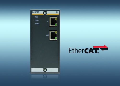 Enables an autonomous and intelligent subsystem to be implemented very easily with a connection to an EtherCAT network: ECS200 of Bachmann electronic. Picture credits: Bachmann electronic 
