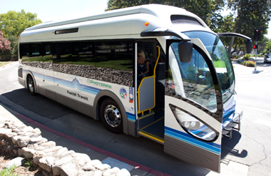The EcoRide BE35 uses a fuel cell APU, but the design could just as easily accommodate a diesel, propane, CNG or gasoline generator.