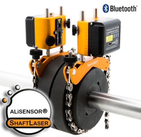 The Shaftlaser system consists of two wireless, Bluetooth laser measuring units, pre-assembled on Versatile Shaft Brackets (with adaptable components for mounting with chains or magnets), extension rods, and more - all in a rugged, compact case.