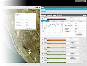 The screen grab, from Digital Clone, provides details on the performance of several turbines under surveillance.