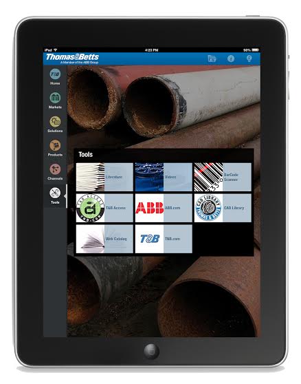The new T&B Mobile 2.0 application lets users retrieve catalogs, brochures, videos and other support tools.