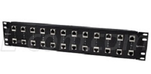 The new 2U 12-port protectors are constructed from 1/16-in. thick cold rolled steel and are flat black powder coated.