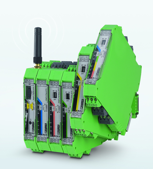 The Radioline wireless platform from Phoenix Contact allows for sensor and serial cable replacement.