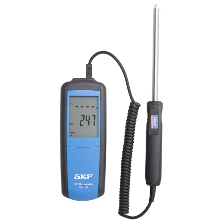 The SKF TKDT 10 is suitable for a wide range of applications and has the facility to connect two SKF temperature probes.
