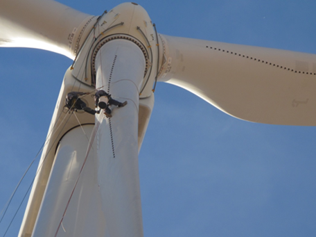 An adhesive on the VGs and a blade study lets technicians install them accurately, servicing a  turbine in a day. 