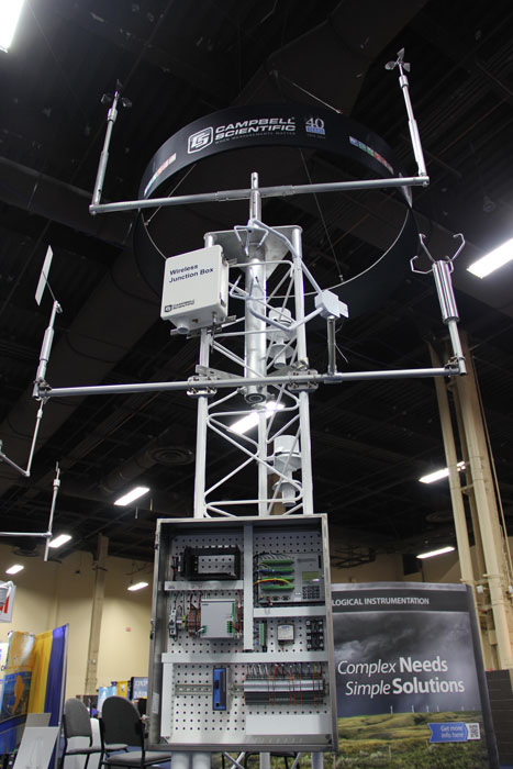 Campbell Scientific's turn-key systems are designed for permanent operational meteorological, wind resource assessment, and power performance monitoring and testing. These systems have a wide range of options for measuring wind speed, wind direction, air density, and electric power. Real-time or interval data are stored locally on the datalogger, and can be transmitted via standard communication methods.