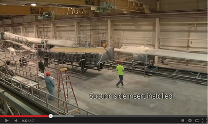 GE workers install the suction side of the extended blade in the YouTube video. (Google GE blade extension). All the curious details are blurred out but it hives a little insight to the process.