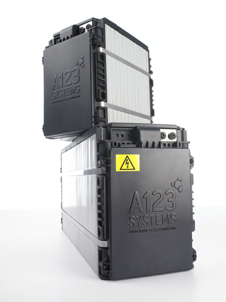 Demand for lithium batteries, such as these from A123 Systems, is expected to significantly grow in the coming years.