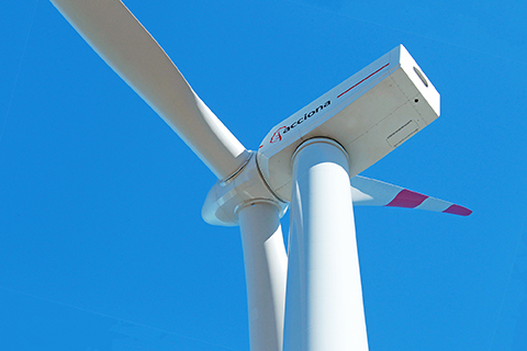 Acciona Windpower's 3-MW turbine sports a 116-m rotor for lower speed wind sites.