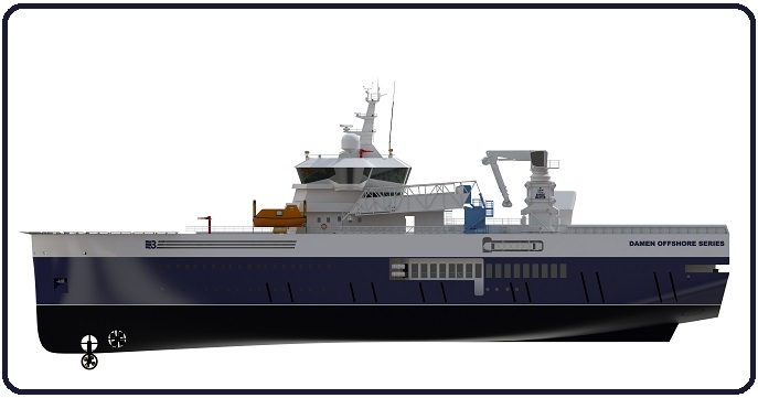 Damen recently unveiled this new concept vessel for offshore windfarm maintenance support – the Walk-to-Work vessel. The company has made market inroads with its FCS 2610, which needs a crew of eight and can transport up to 12 wind technicians and equipment to work offshore. The W2W vessel features its own transfer gangway and targets maintenance work further offshore. It will have capacity and accommodation for 30 technicians. Good video explaining the design here: http://products.damen.com/enough/tranges/walt-to-work-vessel