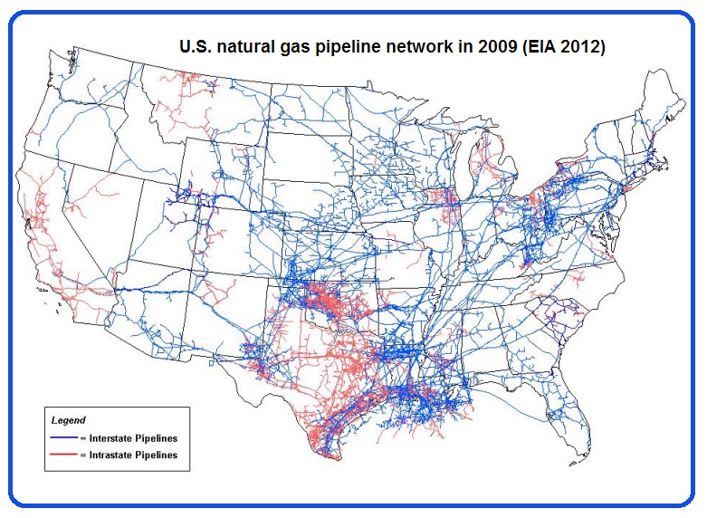 From the U.S. Energy Information Administration (EIA), Office of Oil and Gas Division, Gas Transportation Information System. The EIA has determined that this informational map does not raise security concerns.