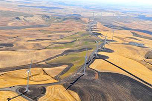 Following the transaction with J.P. Morgan, First Wind will continue to operate and manage the 105 MW Palouse Wind project (pictured here), which generates enough clean energy to power the equivalent of as many as 30,000 homes in Eastern Washington.