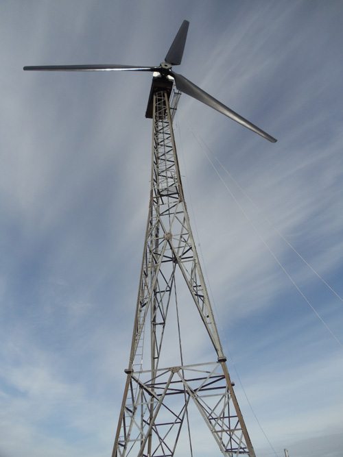 The Windmatic 17S turbines selected for the project were re-manufactured and designed to work with the Alaskan village’s existing diesel generators and endure the harsh climate.