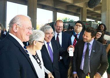 Jon Flamm of SEVO Systems presents to Secretary of Energy, Ernest Moniz, and Administrate of the EPA, Gina McCarthty.