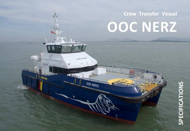 The OOC Nerz has crew rest and sleeping accommodations for 24/7 operations, and further to its main preoccupation – safe, comfortable personnel transfers.