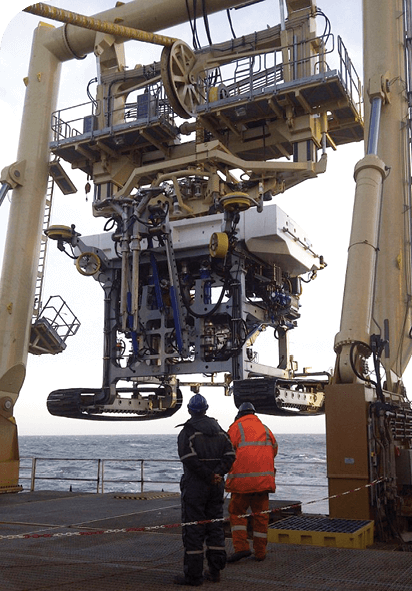 Fugro’s Q1400 trenching system readies for launch.