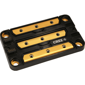 Available as part number CAS325M12HM2, the high performance power module is configured in a half-bridge topology comprised of seven 1.2kV 25mΩ C2M SiC MOSFETs and six 1.2 kV, 50A Z-Rec Schottky diodes.