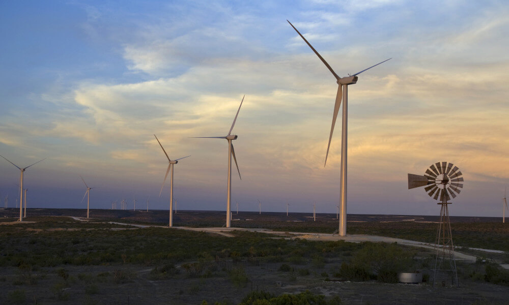 The Sherbino 1 Wind Farm is in Pecos County in west Texas. The first 150 megawatts (MW) of the project, which has a potential capacity of 750 MW, is in operation.