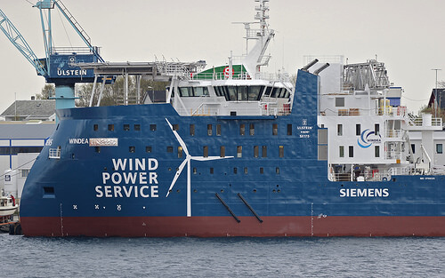 The SOV "Windea la cour" was built by Ulstein Verft Norway and has been chartered by Siemens for operations and maintenance support from Bernhard Schulte Offshore.
