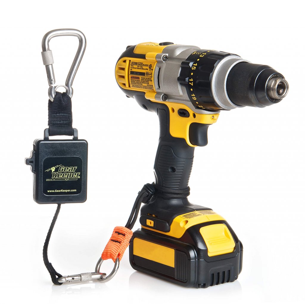 Minimize dangling tool entanglement with new Gear Keeper® heavy-tool retractable tether.