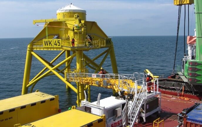 walk safely from the vessel to the wind farm structure