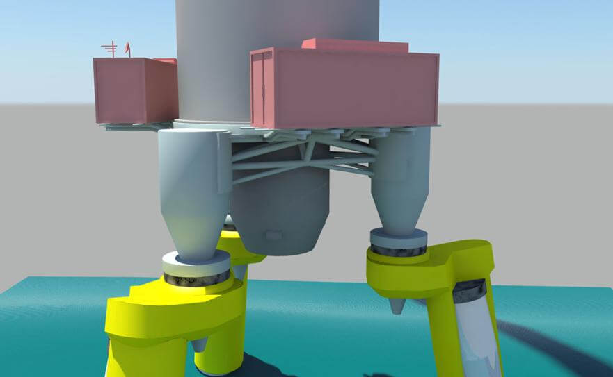 The foundation assembly could use any of several different spring elements, such as Bellville springs, rubber disks, and other designs already in use by the oil and gas industry