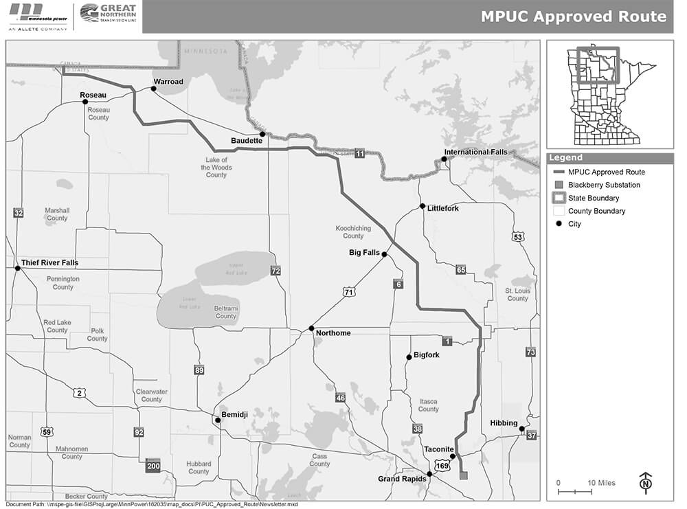 Roseau County Mn Gis Presidential Permit Paves Way For Minnesota Power's Great Northern  Transmission Line