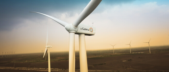 Gamesa class S turbines, custom-designed for the low wind speed sites typical of India