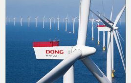 Dong Energy offshore wind turbines.