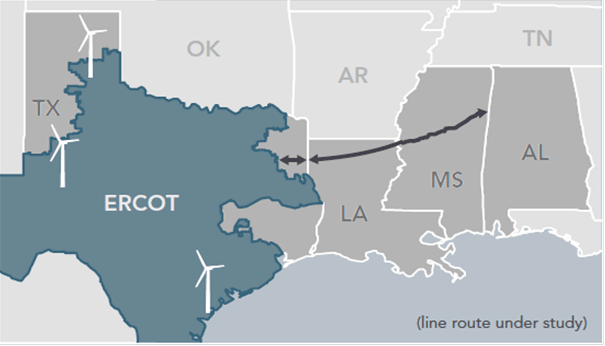 Map of new transmission route