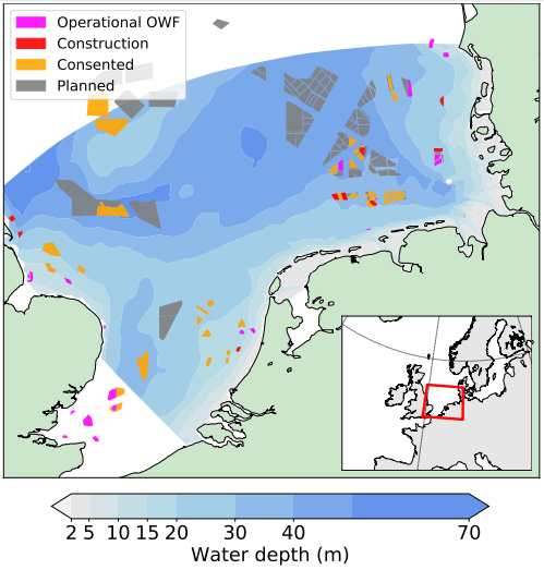 Offshore Wind Farms in the North Sea