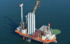 Offshore wind construction site
