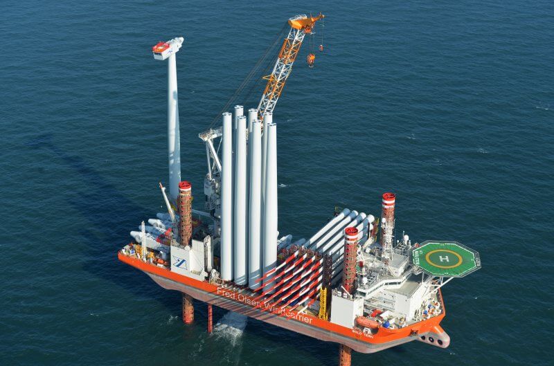 Offshore wind construction site