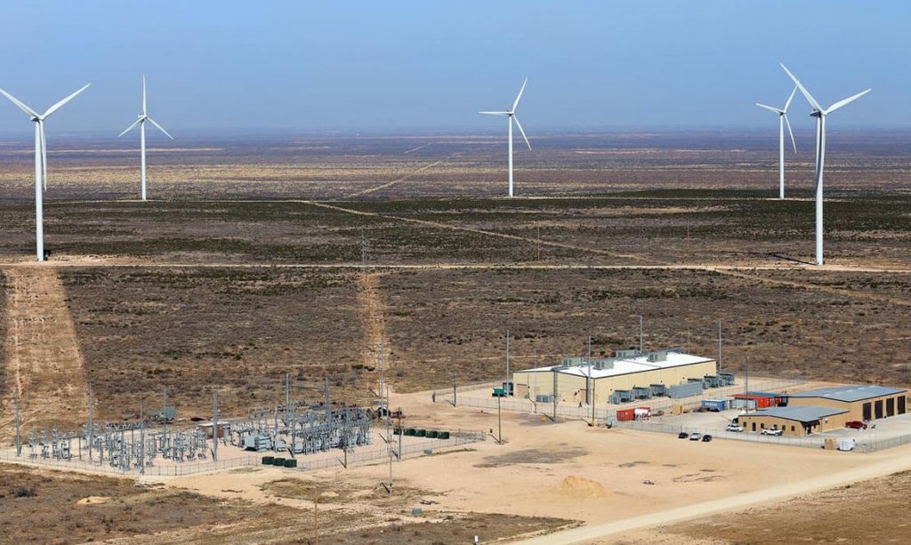 Notrees wind and storage plant in Texas