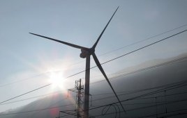 Wind turbine and transmission line