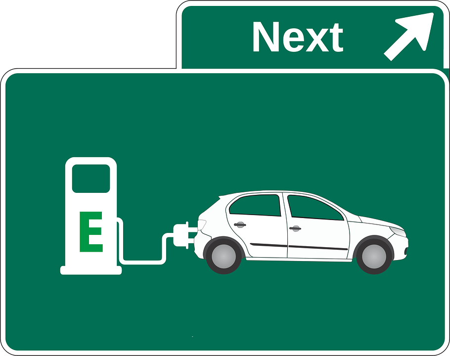 EV charging station sign