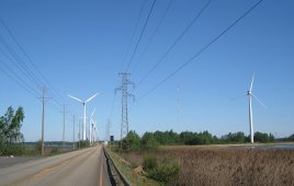 Wind energy and power lines