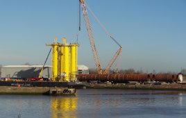 Wind turbine construction work