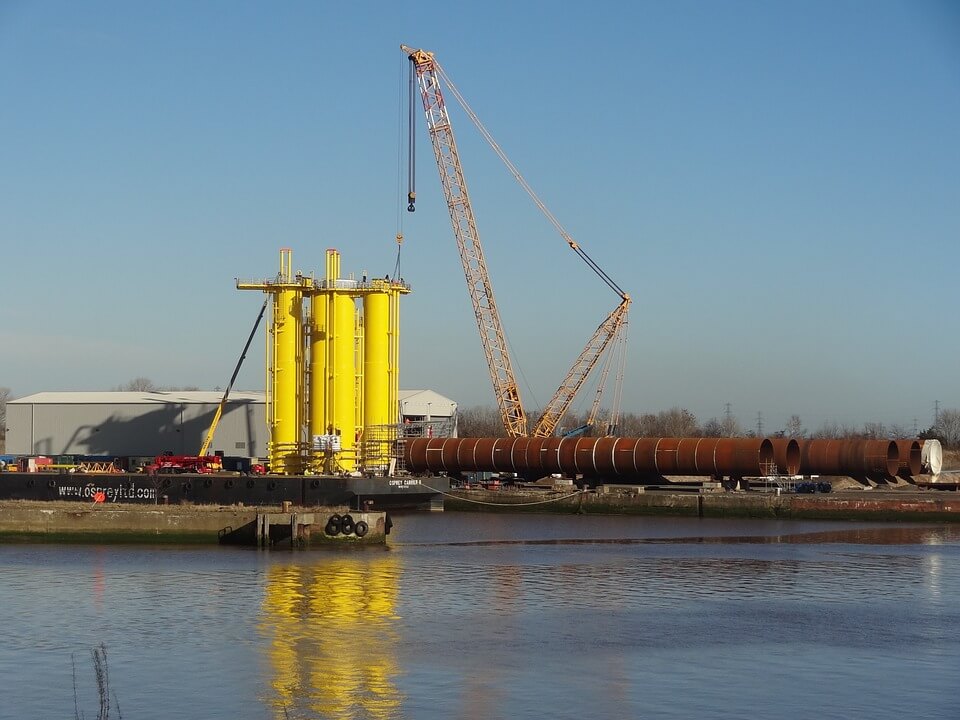 Wind turbine construction work